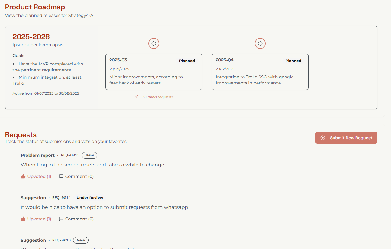 Portal de usuários finais