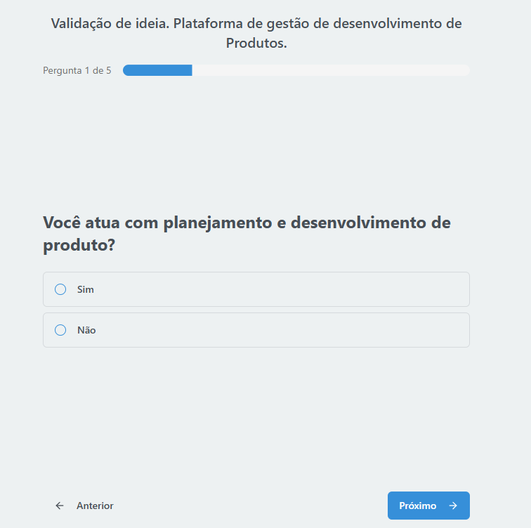 Pesquisa de coleta de feedback