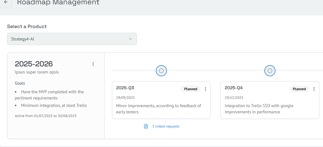 Roadmap with Releases
